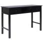 Preview: ARDEBO.de - Schreibtisch Schwarz 110×45×76 cm Holz