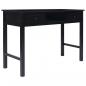 Preview: Schreibtisch Schwarz 110×45×76 cm Holz