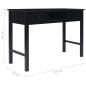 Preview: Schreibtisch Schwarz 110×45×76 cm Holz
