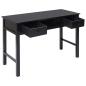 Preview: Schreibtisch Schwarz 110×45×76 cm Holz