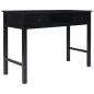 Preview: Schreibtisch Schwarz 110×45×76 cm Holz