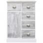 Preview: Sideboard mit 10 Schubladen Grau 113x30x79 cm Holz