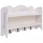 Preview: Wandgarderobe Weiß 50 x 10 x 30 cm Holz