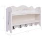 Preview: Wandgarderobe Weiß 50 x 10 x 30 cm Holz