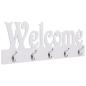 Preview: Wandgarderobe WELCOME Weiß 74 x 29,5 cm