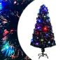 Preview: Weihnachtsbaum mit Beleuchtung und Ständer 150 cm Glasfaser