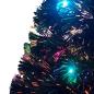 Preview: Vorbeleuchteter Weihnachtsbaum mit Ständer und LED 210 cm Glasfaser