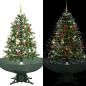 Preview: Schneiender Weihnachtsbaum mit Schirmfuß Grün 140 cm