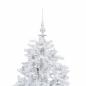 Preview: Schneiender Weihnachtsbaum mit Schirmfuß Weiß 140 cm