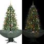 Preview: ARDEBO.de - Schneiender Weihnachtsbaum mit Schirmfuß Grün 170 cm