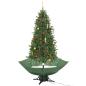 Preview: Schneiender Weihnachtsbaum mit Schirmfuß Grün 190 cm
