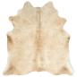 Preview: Teppich Echtes Rindsleder 150×170 cm Beige