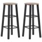 Preview: ARDEBO.de - Barhocker 2 Stk. Schwarz MDF  