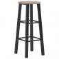 Preview: Barhocker 2 Stk. Schwarz MDF  