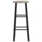 Preview: Barhocker 2 Stk. Schwarz MDF  