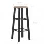 Preview: Barhocker 2 Stk. Schwarz MDF  