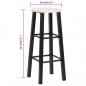 Preview: Barhocker 2 Stk. Schwarz MDF  