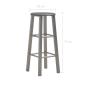 Preview: 3-tlg. Bar-Set Holz und Stahl Anthrazit