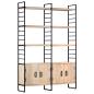 Preview: Bücherregal 4 Etagen 124x30x180 cm Mango Massivholz