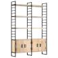 Preview: Bücherregal 4 Etagen 124x30x180 cm Mango Massivholz