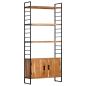 Preview: Bücherregal 4 Ebenen 80x30x180 cm Massivholz Akazie