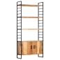 Preview: Bücherregal 4 Ebenen 80x30x180 cm Massivholz Akazie
