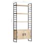 Preview: Bücherregal 4 Ebenen 80x30x180 cm Mango Massivholz