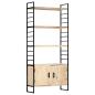 Preview: Bücherregal 4 Ebenen 80x30x180 cm Mango Massivholz