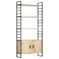Preview: Bücherregal 4 Ebenen 80x30x180 cm Mango Massivholz
