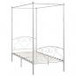 Preview: Himmelbett-Gestell Weiß Metall 90 x 200 cm 