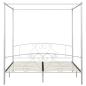 Preview: Himmelbett-Gestell Weiß Metall 180 x 200 cm 