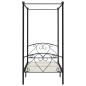 Preview: Himmelbett-Gestell Schwarz Metall 90 x 200 cm 