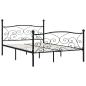 Preview: Bettgestell mit Lattenrost Schwarz Metall 120 × 200 cm