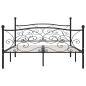 Preview: Bettgestell mit Lattenrost Schwarz Metall 180 × 200 cm