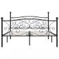 Preview: Bettgestell mit Lattenrost Schwarz Metall 200 × 200 cm