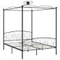 Preview: Himmelbett-Gestell Schwarz Metall 180 x 200 cm