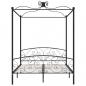 Preview: Himmelbett-Gestell Schwarz Metall 180 x 200 cm