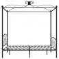 Preview: Himmelbett-Gestell Schwarz Metall 180 x 200 cm