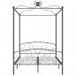 Preview: Himmelbett-Gestell Grau Metall 120 x 200 cm