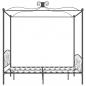 Preview: Himmelbett-Gestell Grau Metall 160 x 200 cm
