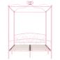Preview: Himmelbett-Gestell Rosa Metall 160 x 200 cm