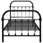 Preview: Bettgestell Schwarz Metall 90×200 cm