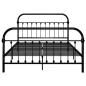 Preview: Bettgestell Schwarz Metall 140×200 cm