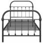 Preview: Bettgestell Grau Metall 100 × 200 cm