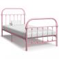 Preview: ARDEBO.de - Bettgestell Rosa Metall 100 × 200 cm