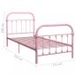 Preview: Bettgestell Rosa Metall 100 × 200 cm