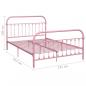 Preview: Bettgestell Rosa Metall 120x200 cm