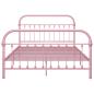 Preview: Bettgestell Rosa Metall 140×200 cm