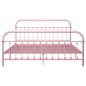 Preview: Bettgestell Rosa Metall 180x200 cm