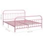 Preview: Bettgestell Rosa Metall 180x200 cm